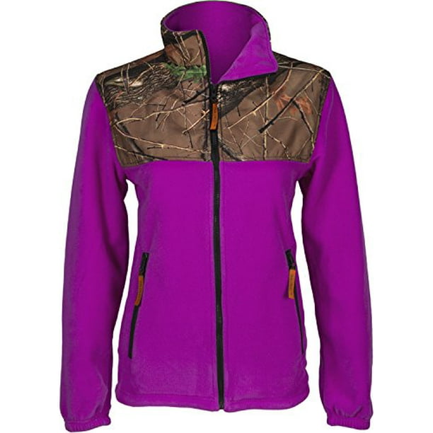 TrailCrest Womens Fleece Wind Jacket Hot Pink